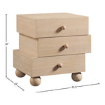 Askew Oak Veneer Nightstand in Natural