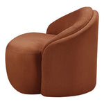 Caspian Chenille Fabric Upholstered Chair in Cognac