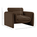 Sloan Velvet Upholstered Chair in Brown