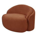 Caspian Chenille Fabric Upholstered Chair in Cognac
