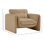 Sloan Velvet Upholstered Chair in Camel