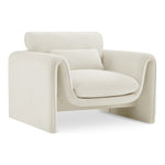 Sloan Velvet Upholstered Chair in Cream