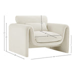 Sloan Velvet Upholstered Chair in Cream