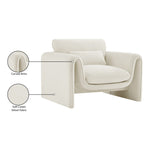 Sloan Velvet Upholstered Chair in Cream