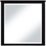 Astrid Solid Wood And Oak Veneer Mirror in Black