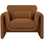 Sloan Velvet Upholstered Chair in Saddle