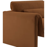 Sloan Velvet Upholstered Chair in Saddle