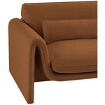 Sloan Velvet Upholstered Chair in Saddle