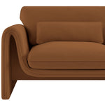 Sloan Velvet Upholstered Chair in Saddle
