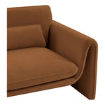 Sloan Velvet Upholstered Chair in Saddle