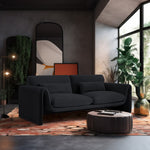 Sloan 86" Velvet Upholstered Sofa in Black