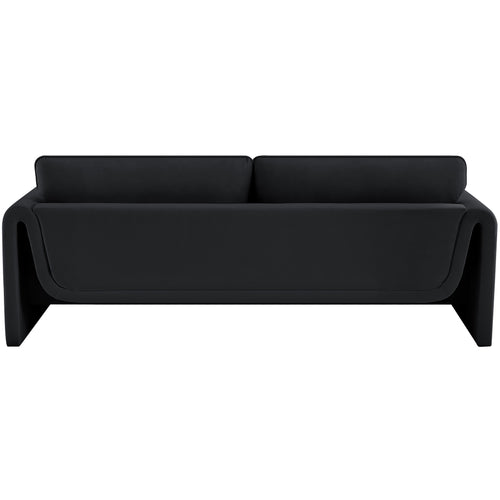 Sloan 86" Velvet Upholstered Sofa in Black