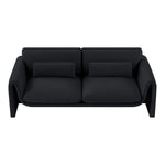 Sloan 86" Velvet Upholstered Sofa in Black
