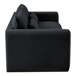 Sloan 86" Velvet Upholstered Sofa in Black