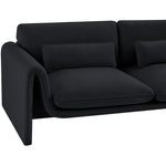 Sloan 86" Velvet Upholstered Sofa in Black