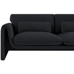 Sloan 86" Velvet Upholstered Sofa in Black