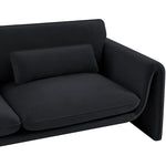 Sloan 86" Velvet Upholstered Sofa in Black