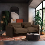 Sloan 86" Velvet Upholstered Sofa in Brown