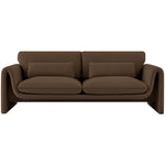 Sloan 86" Velvet Upholstered Sofa in Brown