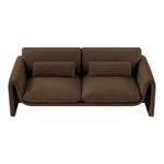 Sloan 86" Velvet Upholstered Sofa in Brown