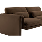 Sloan 86" Velvet Upholstered Sofa in Brown
