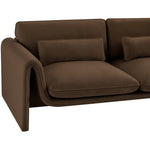 Sloan 86" Velvet Upholstered Sofa in Brown