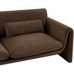 Sloan 86" Velvet Upholstered Sofa in Brown