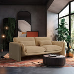 Sloan 86" Velvet Upholstered Sofa in Camel