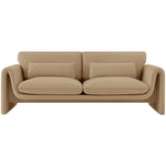 Sloan 86" Velvet Upholstered Sofa in Camel