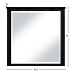 Astrid Solid Wood And Oak Veneer Mirror in Black