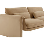 Sloan 86" Velvet Upholstered Sofa in Camel