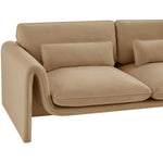 Sloan 86" Velvet Upholstered Sofa in Camel