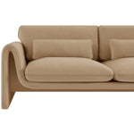 Sloan 86" Velvet Upholstered Sofa in Camel
