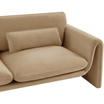 Sloan 86" Velvet Upholstered Sofa in Camel