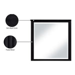 Astrid Solid Wood And Oak Veneer Mirror in Black