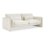 Sloan 86" Velvet Upholstered Sofa in Cream
