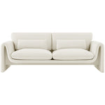 Sloan 86" Velvet Upholstered Sofa in Cream