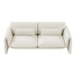 Sloan 86" Velvet Upholstered Sofa in Cream
