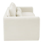 Sloan 86" Velvet Upholstered Sofa in Cream