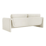 Sloan 86" Velvet Upholstered Sofa in Cream