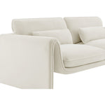 Sloan 86" Velvet Upholstered Sofa in Cream
