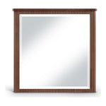 Astrid Solid Wood And Oak Veneer Mirror in Brown