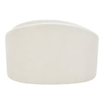 Caspian Chenille Fabric Upholstered Chair in Cream