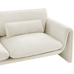 Sloan 86" Velvet Upholstered Sofa in Cream