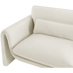 Sloan 86" Velvet Upholstered Sofa in Cream