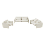 Sloan 86" Velvet Upholstered Sofa in Cream