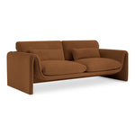 Sloan 86" Velvet Upholstered Sofa in Saddle