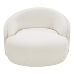 Caspian Chenille Fabric Upholstered Chair in Cream
