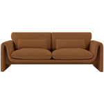 Sloan 86" Velvet Upholstered Sofa in Saddle