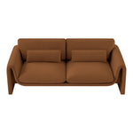 Sloan 86" Velvet Upholstered Sofa in Saddle